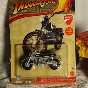 Indiana Jones Themed Ducatti  Scrambler - Silver/Black Matchbox